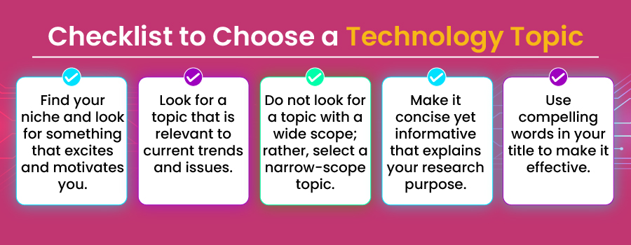 Checklist to Choose a Technology Topic