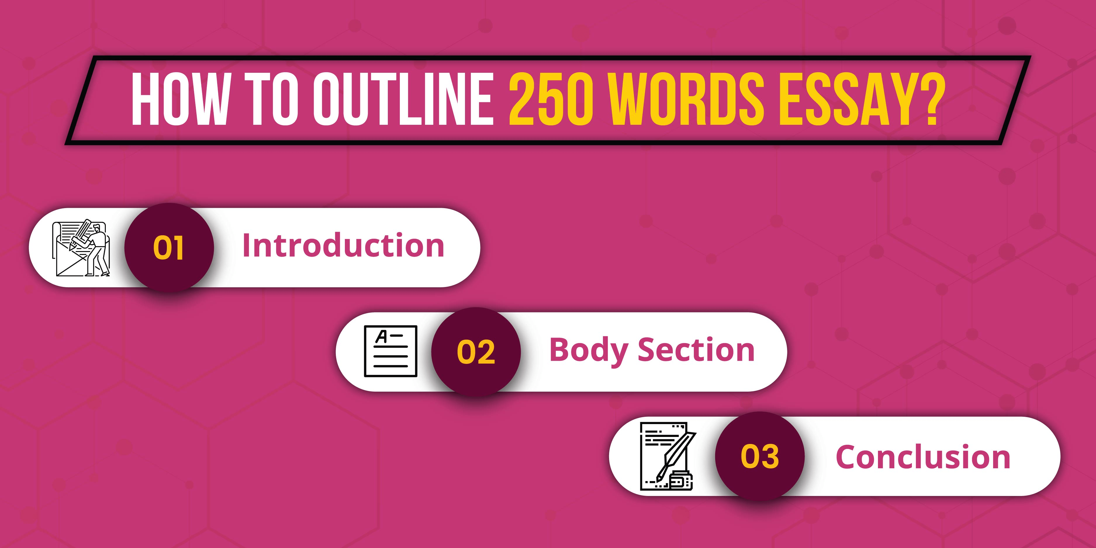 250 words outline min